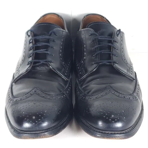 Allen Edmonds Men’s Ashland US 9,5D Black Leather Wingtip Derby Dress Shoes