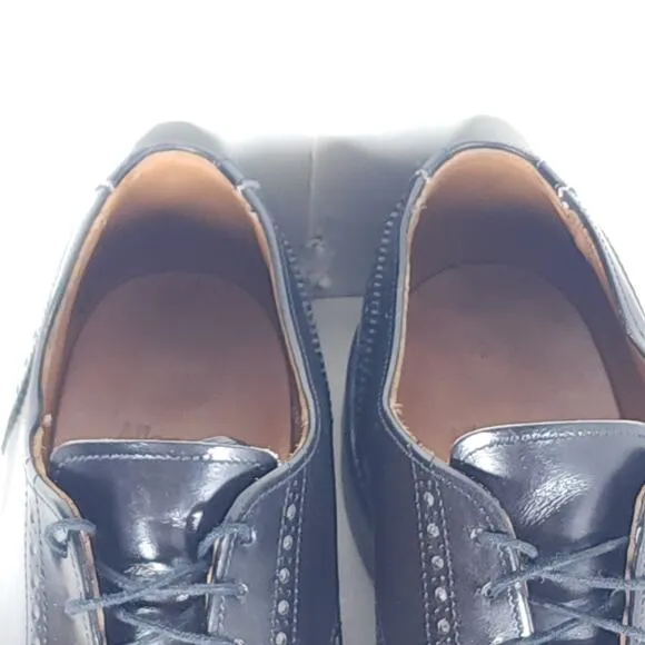 Allen Edmonds Men’s Ashland US 9,5D Black Leather Wingtip Derby Dress Shoes