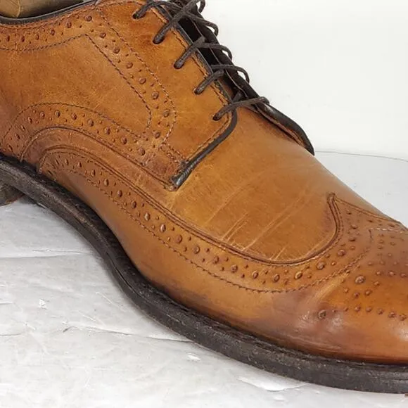 Allen Edmonds Men’s Player's Shoe US 9D Brown Leather Wingtip Derby Dress Shoes