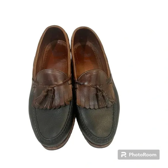 Allen Edmonds Nashua Tassel Brown Black Loafers Shoes Size 10.5  120923