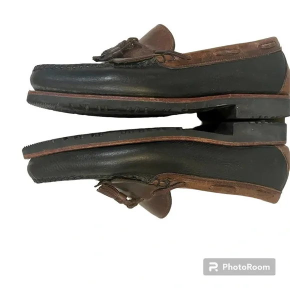 Allen Edmonds Nashua Tassel Brown Black Loafers Shoes Size 10.5  120923