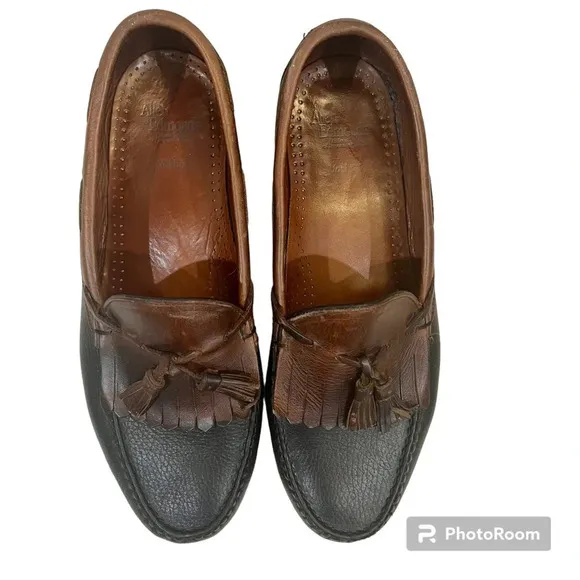 Allen Edmonds Nashua Tassel Brown Black Loafers Shoes Size 10.5  120923
