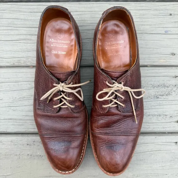 Allen Edmonds Oak Street Cap Toe Oxford Dress Shoes Dainite Soles Size 9.5 D