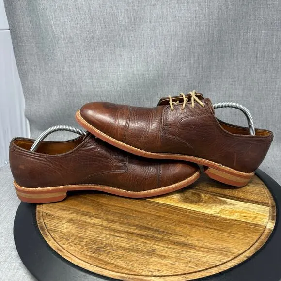 Allen Edmonds Oak Street Men's 10.5 Brown Leather Oxford Dress Shoes Dainite