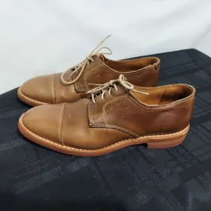 Allen Edmonds Oak Street Oxford Cap Toe Dainite Sole Natural Brown Mens 7.5E