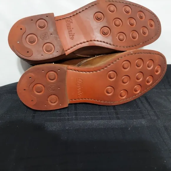 Allen Edmonds Oak Street Oxford Cap Toe Dainite Sole Natural Brown Mens 7.5E
