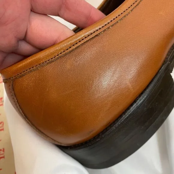 ALLEN EDMONDS Ostendo Carmel Loafer mens dress shoes 9.5 B Caramel Leather