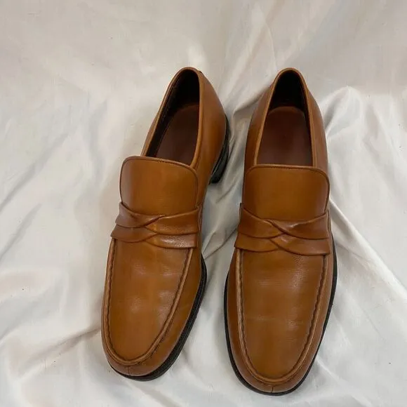 ALLEN EDMONDS Ostendo Carmel Loafer mens dress shoes 9.5 B Caramel Leather