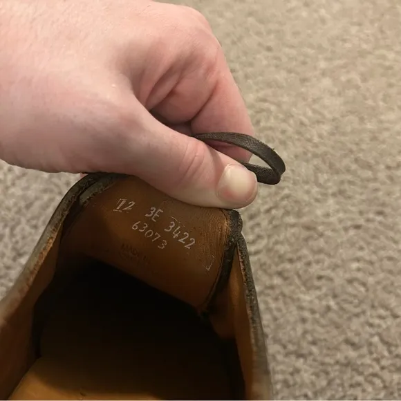 Allen Edmonds Port Washington Nomad Brown Leather Dress Shoes Size 12