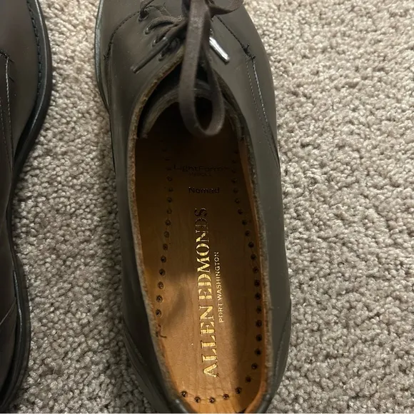 Allen Edmonds Port Washington Nomad Brown Leather Dress Shoes Size 12