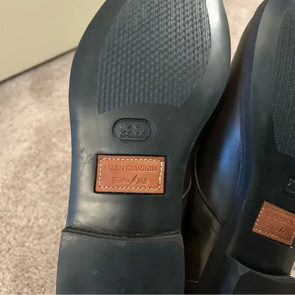 Allen Edmonds Port Washington Nomad Brown Leather Dress Shoes Size 12