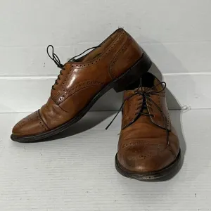 Allen Edmonds 'Sanford' Walnut Brown Leather Cap Toe Dress Shoes Size 10 D