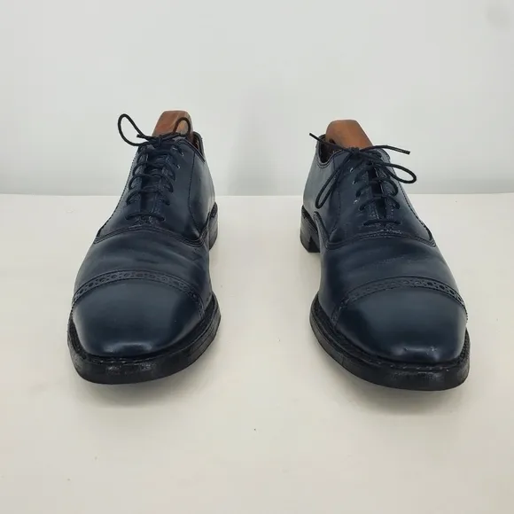 Allen Edmonds Shoes Men 10.5 AA Fifth Avenue Oxford Dress Blue