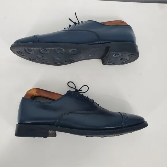 Allen Edmonds Shoes Men 10.5 AA Fifth Avenue Oxford Dress Blue