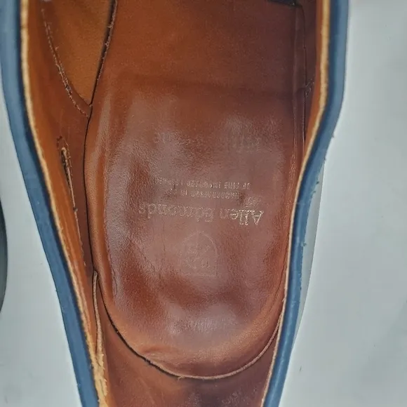 Allen Edmonds Shoes Men 10.5 AA Fifth Avenue Oxford Dress Blue