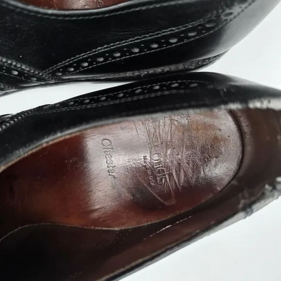 Allen Edmonds Shoes Mens 8.5 C Black Wing Ox Oxford Lace Up Dress 66152