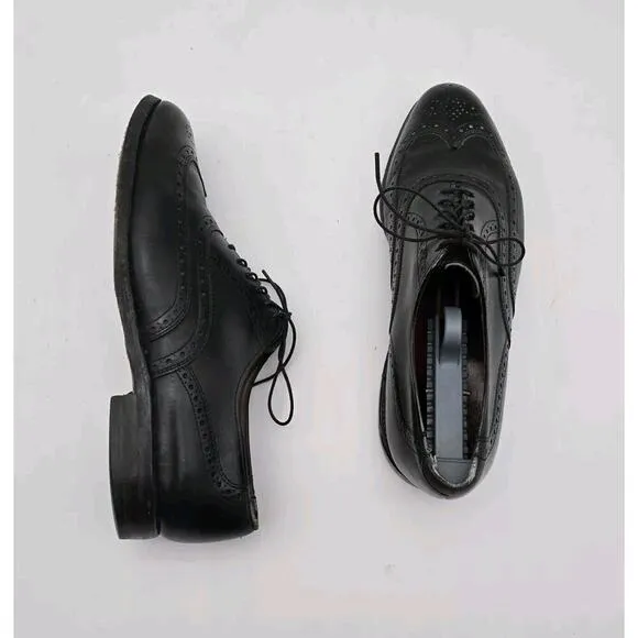 Allen Edmonds Shoes Mens 8.5 C Black Wing Ox Oxford Lace Up Dress 66152