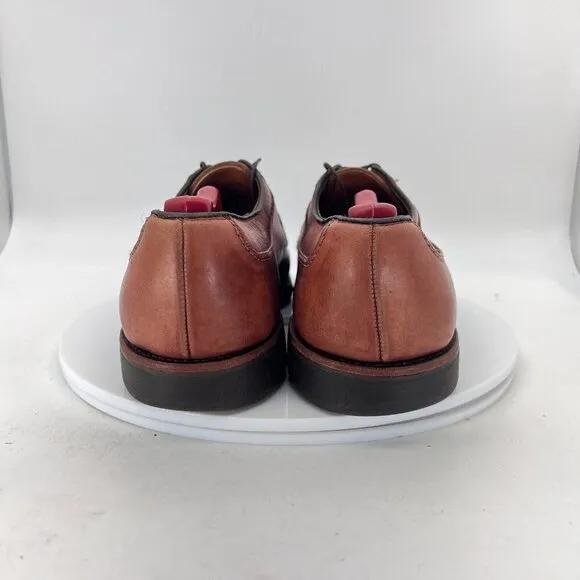 Allen Edmonds Stockbridge Men Size 10D Brown Leather Split Toe Derby Dress Shoes