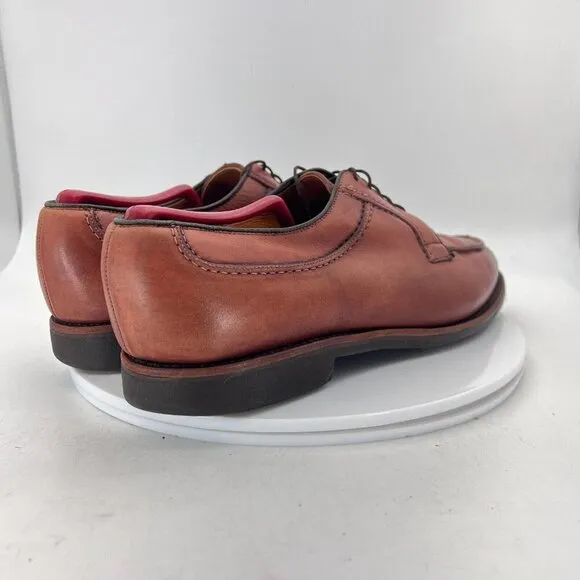 Allen Edmonds Stockbridge Men Size 10D Brown Leather Split Toe Derby Dress Shoes