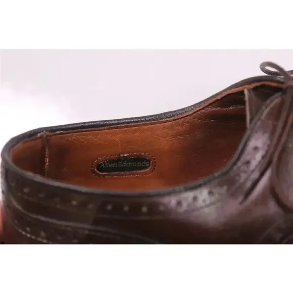 Allen Edmonds The City Dark Brown Captoe Oxford Leather Dress Shoes US 10.5 B