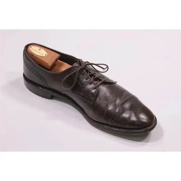 Allen Edmonds The City Dark Brown Captoe Oxford Leather Dress Shoes US 10.5 B