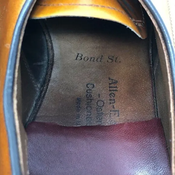 Allen Edmonds Bond Street Men’s Cap-Toe Leather Oxfords Size 11.5 AAA Walnut