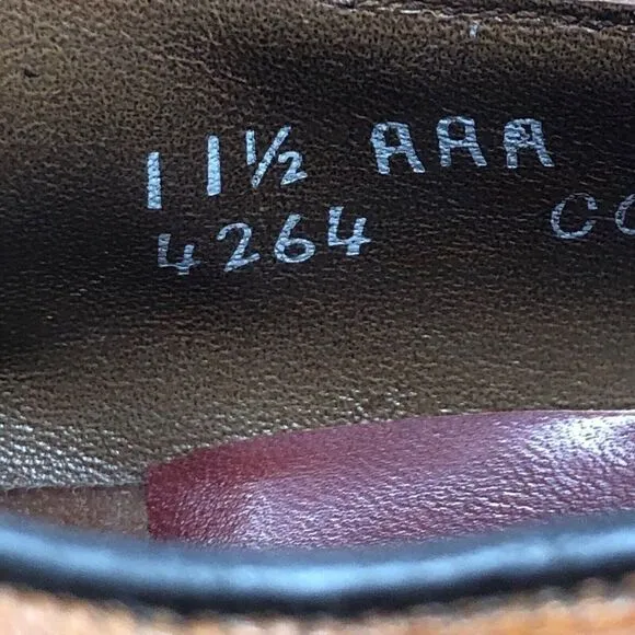 Allen Edmonds Bond Street Men’s Cap-Toe Leather Oxfords Size 11.5 AAA Walnut