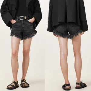 ALLSAINTS Astrid Fray Shorts in Washed Black W036EA Women’s Size 25 Boho