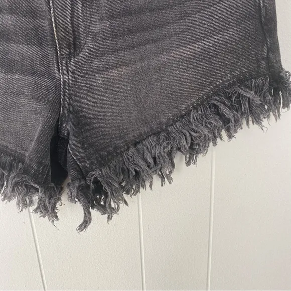 ALLSAINTS Astrid Fray Shorts in Washed Black W036EA Women’s Size 25 Boho