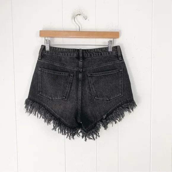 ALLSAINTS Astrid Fray Shorts in Washed Black W036EA Women’s Size 25 Boho