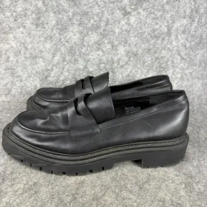 American Eagle Chunky Loafers Womens 11 Black Platform Shoes Academia Lug