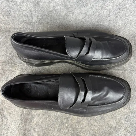American Eagle Chunky Loafers Womens 11 Black Platform Shoes Academia Lug