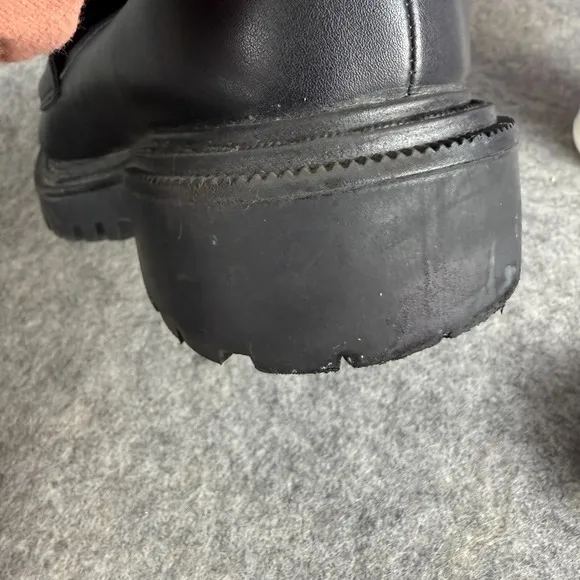 American Eagle Chunky Loafers Womens 11 Black Platform Shoes Academia Lug
