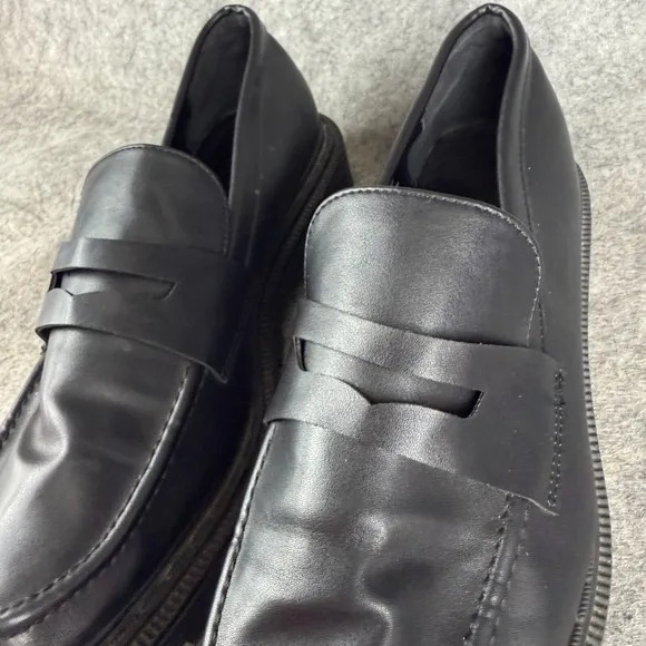 American Eagle Chunky Loafers Womens 11 Black Platform Shoes Academia Lug