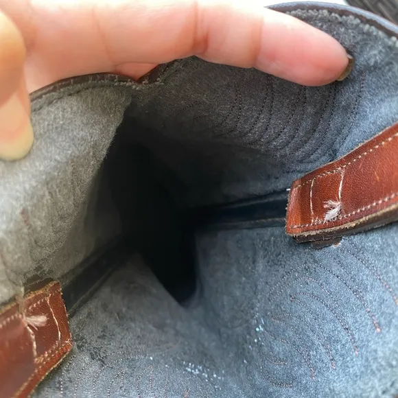 American vintage cowboy brown Leather boots