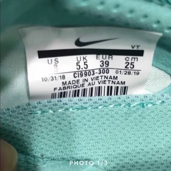 &gt;✅AIR VAPORMAX 2019 TEAL TINT TROPICAL TWIST BRAND NEW NIKE SZ 8, CENTIMETERS 25