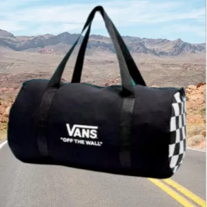 &gt;👧COLLECTORS DUFFEL BAG CHECKER BLACK WHITE ON BOTH SIDES VANS BRAND NEW