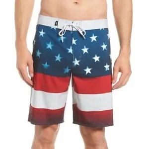 &gt;💙ERA BOARD SHORT USA FLAG TEAM STRIPES STAR WHITE RED BLUE SWIM BRAND NEW VANS