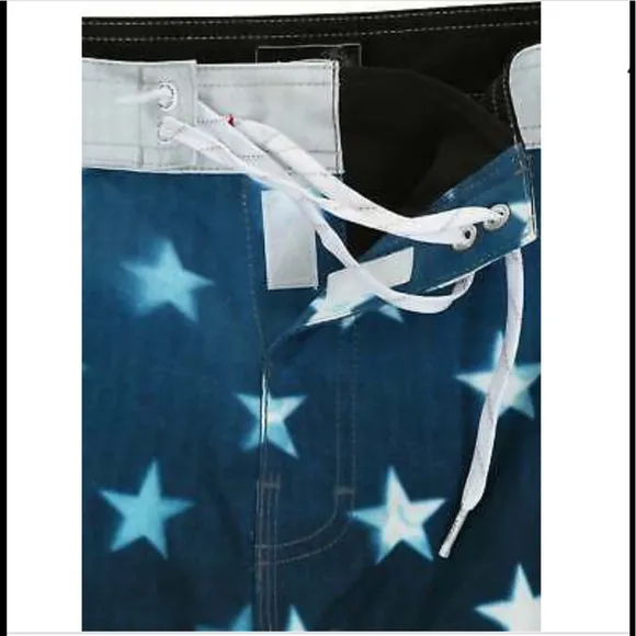 &gt;💙ERA BOARD SHORT USA FLAG TEAM STRIPES STAR WHITE RED BLUE SWIM BRAND NEW VANS