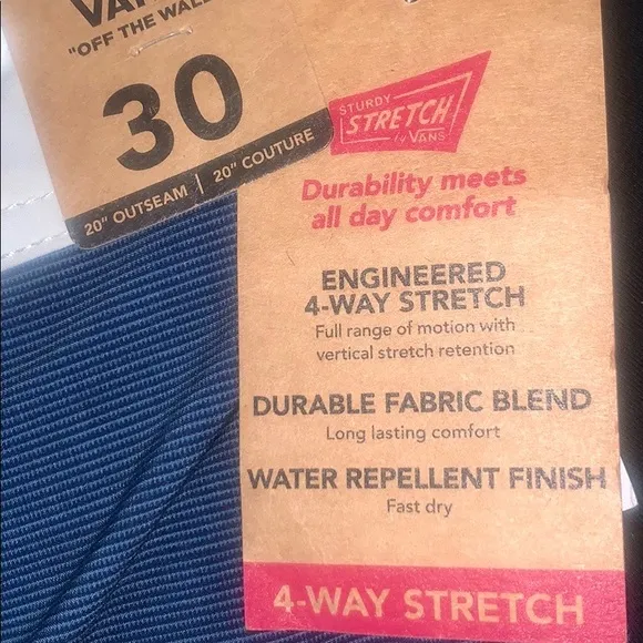 &gt;💙ERA BOARDSHORT STRIPES BLUE RED, WHITE WAIST BAND SWIM SHORTS BRAND NEW VANS