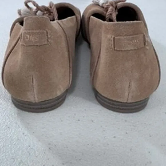 &quot;Toms&quot; Tan Flats, Suede, Size 9,