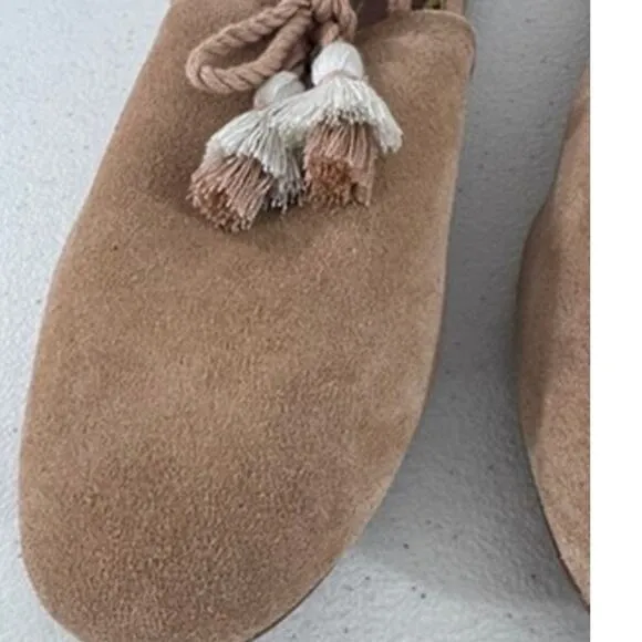 &quot;Toms&quot; Tan Flats, Suede, Size 9,