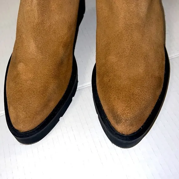 Andre Assous Tala Ankle Boot Side Zip Brown Suede Sz.39 EU / 9