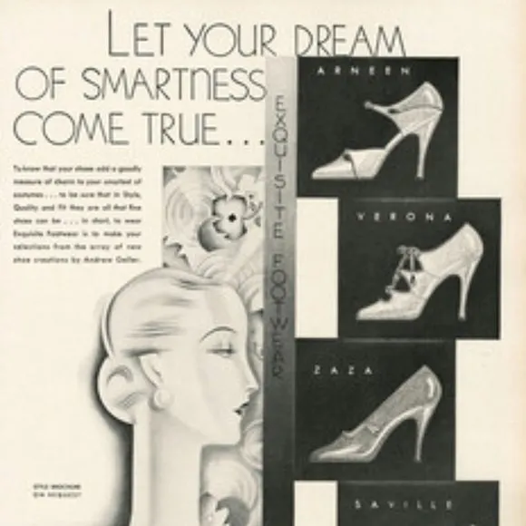 ANDREW GELLER LADIES SHOE #  34100 /1950'S VINTAGE SHOE
