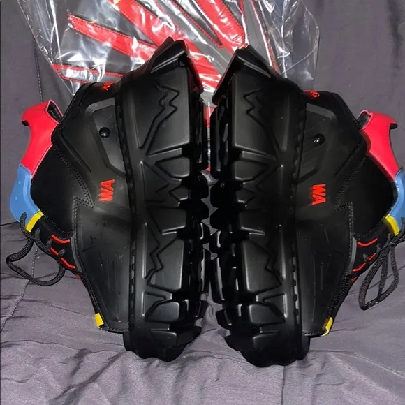 Anthony Wang platform open toed sneakers sz 8.5 with wings cosplay,goth fashion