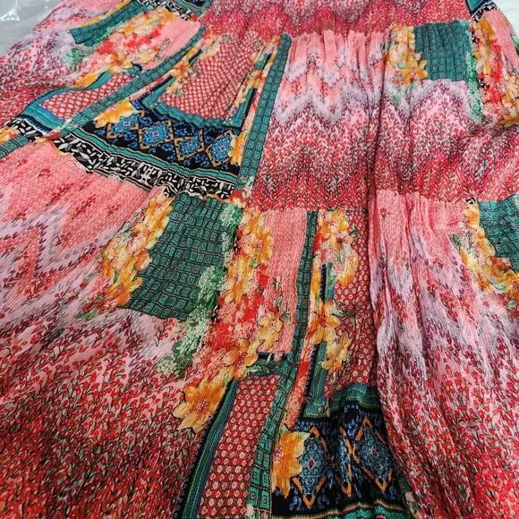 Anthropologie Alessandra Maxi Dress‎ Bhanuni Jyoti Sz 8 Small Boho Beaded Patch