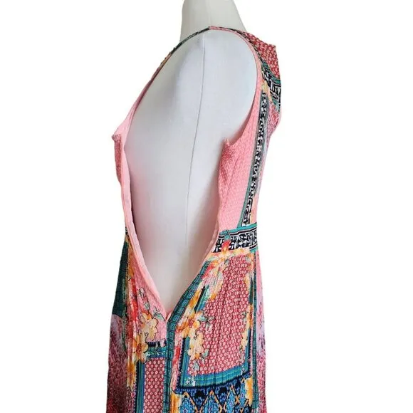 Anthropologie Alessandra Maxi Dress‎ Bhanuni Jyoti Sz 8 Small Boho Beaded Patch