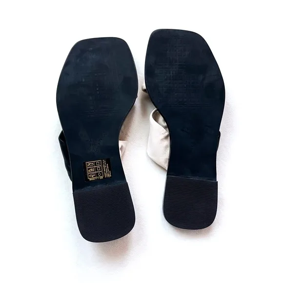 Anthropologie Alohas Nomad Bicolor Leather Sandal in Black &amp; White Size EU 36