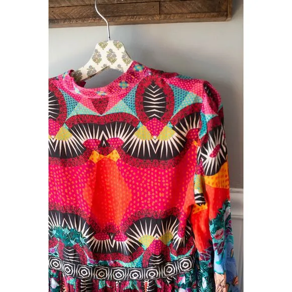 Anthropologie Bhanuni by Jyoti Patterned Maxi Dress 4 Petite NWOT
