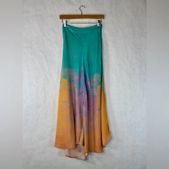 ANTHROPOLOGIE / BL-NK Tie-Dye Bias Maxi Skirt - Sz XS